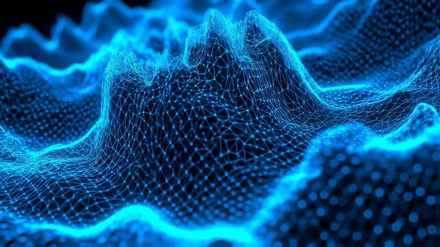 Abstract digital network landscape