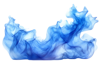 Blue Fire flames on white background isolated on white background