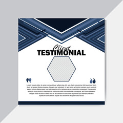 Creative and Clean client testimonial design Template.

