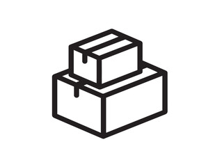 Elegant parcel packaging icon in clean vector format