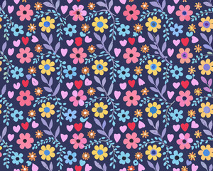 Naklejka premium seamless pattern with flowers