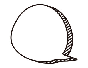 手書き風吹き出し影アメコミ　白黒　いびつ　1