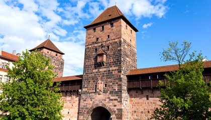 Fototapeta premium Ancient medieval city gate