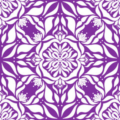  White flowers on a beautiful seamless purple background