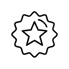 Obraz premium Star award badge vector icon design element for graphic and web design success and achievement symbol 100