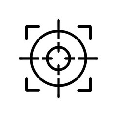 Fototapeta premium Target aim crosshair vector icon for focus precision accuracy and targeting in business and games usage