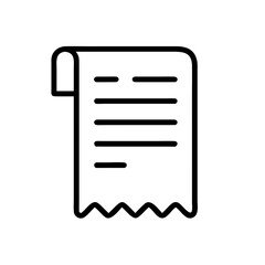 Invoice receipt bill document paper financial statement accounting business transaction record list icon vector
