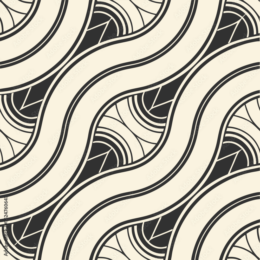 Poster a dynamic and flowing seamless 3d pattern design that simulates gentle undulations and waves perfect