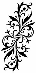 Floral flourish vector design element scrollwork flourish vector art decorative flourish design flourish illustration vector illustration