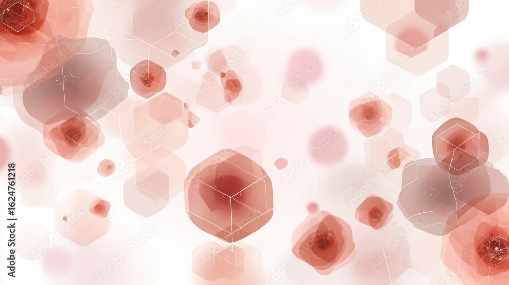 Poster abstract background design with geometric shapes and soft colors