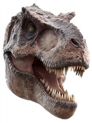 Tyrannosaurus rex head on white background