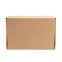 Closed brown cardboard box for shipping