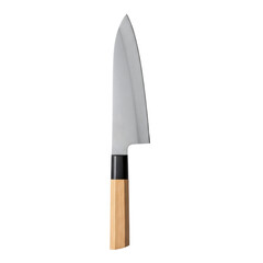 Japanese chef's knife with a wooden handle