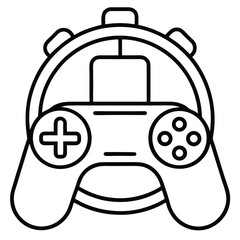 Gaming controller and steering wheel icon video games entertainment