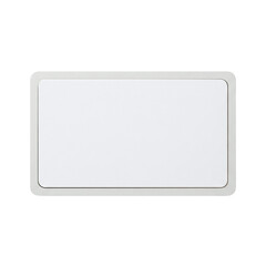 Blank white sign or label template