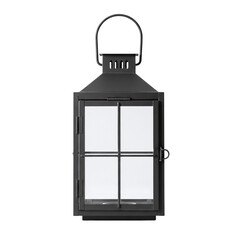 Black metal candle lantern for home decor