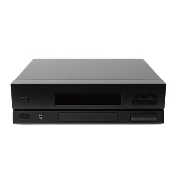 Retro black dvd and cd player