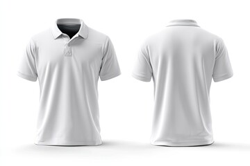 Blank white polo shirt mockup