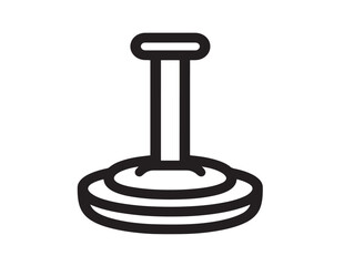 Plunger tool illustration in 2D clean vector format