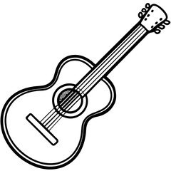 Obraz premium Retro Music Guitar Icon