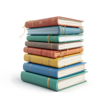 Pile of realistic 3D Book
