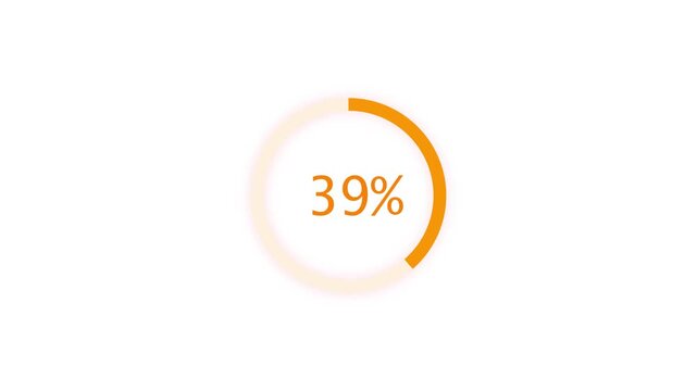 Circle Loading animation from 0 to 75 with transparent background. Abstract circle frame loading icon animation, Modern User Interface Design Concept, on a white Background