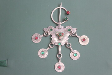 Antique brooch, amazigh symbol, moroccan jewelry 