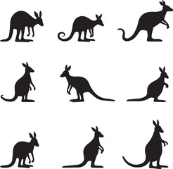 set of animals silhouettes