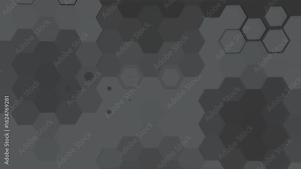 Poster seamless abstract hexagonal background with dark tones and modern tech style. ideal for backdrops, p