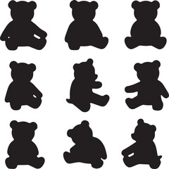 teddy bear silhouettes
