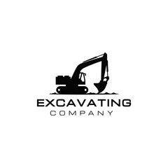 Excavator logo design creative idea inspiration