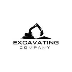 Excavator logo design creative idea inspiration