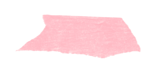 Single pink tape isolated on transparent background