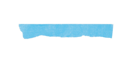 Single light blue tape isolated on transparent background