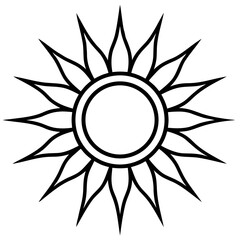 Sunburst Icon – Clean Flat Vector