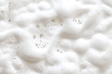 Close-up view of thick, white foam