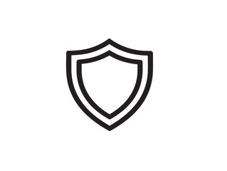 Protective shield icon in sleek vector line style