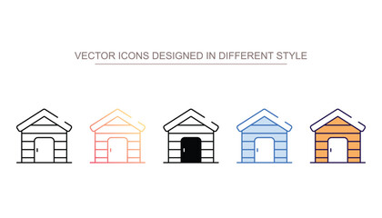 Shed icon design with white background stock illustration