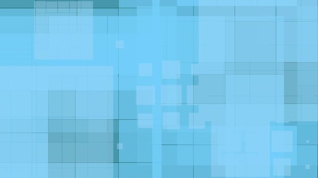 Geometric abstract background with translucent blue squares and rectangles forming a layered grid pattern.  
