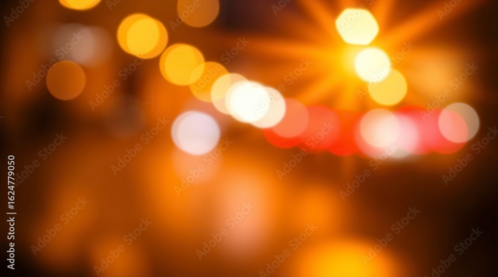 Poster warm bokeh light abstraction