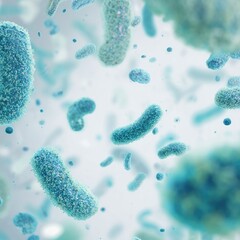 Abstract microscopic bacteria