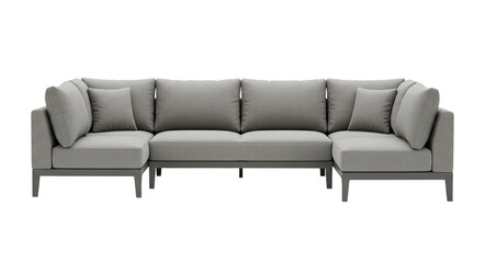 Modern gray u-shaped sectional sofa