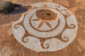 Ancient Mosaic at Cape Tainaron: Gateway to the Underworld, Greece, Mani, Peloponnese, Greece