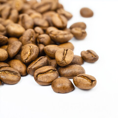 Naklejka premium coffee beans on white background/Coffee Day 