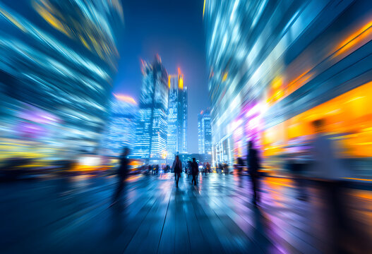 modern light high beautiful photo office blurred quality background city circle landscape night business motion white blue scene woman building blur design people travel space sky road architecture