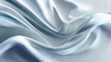 Obraz premium business abstract fluid mesh in light gray with blue accents, soft lighting and white space