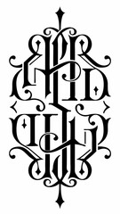 Elegant monogram logo design vector illustration template for branding identity and decoration art vector illustration