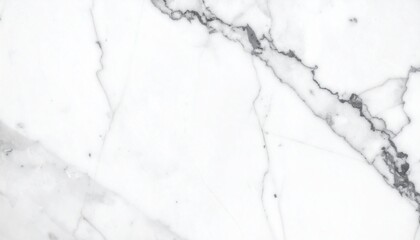 Fototapeta premium White marble slab with natural gray and black veining, featuring a smooth surface