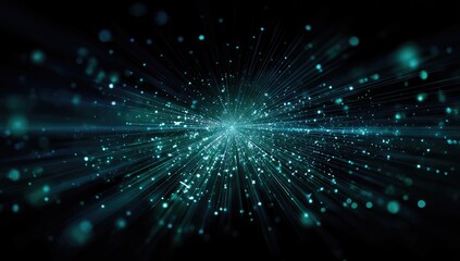 Naklejka premium Abstract teal energy explosion