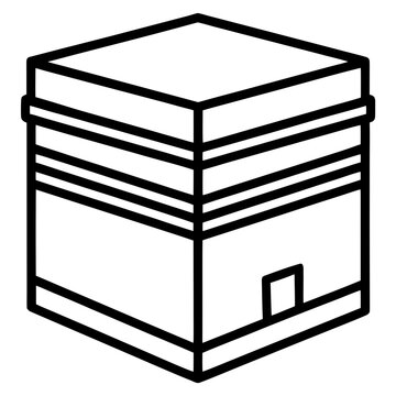 black line art kaaba icon clip art preview